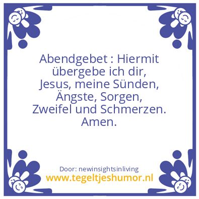 Tegeltje: Bedtime prayer :
