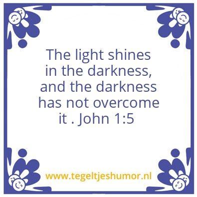 Tegeltje: The light