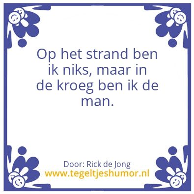 Tegeltje: Opscheppen