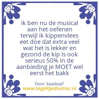 Tegeltje: gewoon