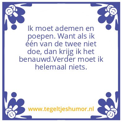 Tegeltje: Moeten