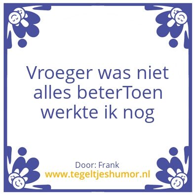 Tegeltje: Werk