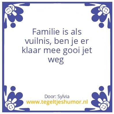 Tegeltje: Familie