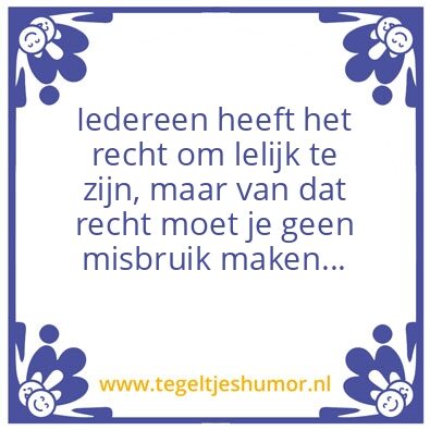 Tegeltje: Misbruik