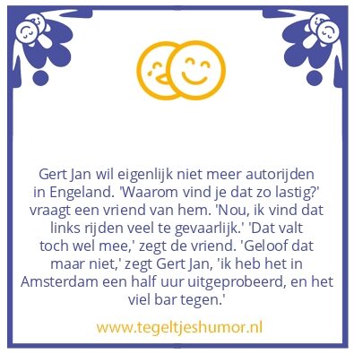 Tegeltje: Autorijden