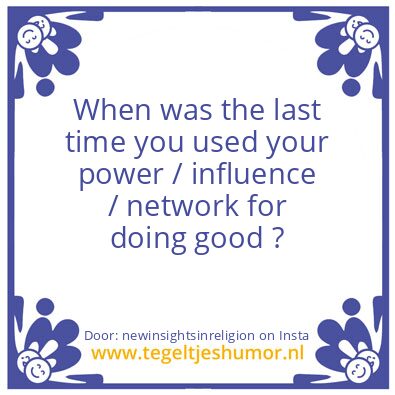 Tegeltje: network