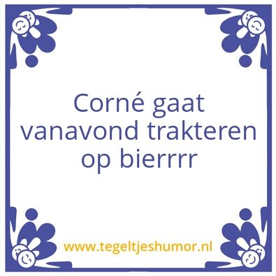 Tegeltje: Bier