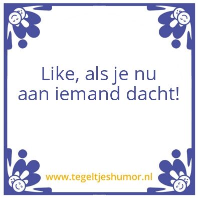 Tegeltje: Like