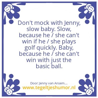 Tegeltje: Golf Rival..