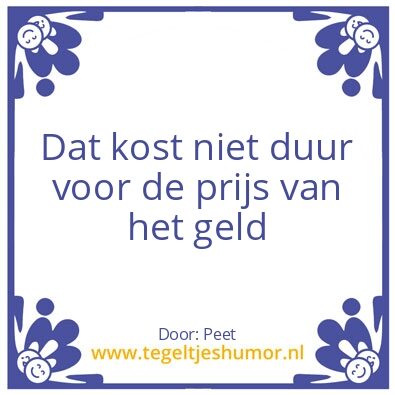 Tegeltje: Goekoop