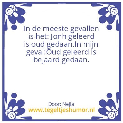 Tegeltje: Leren