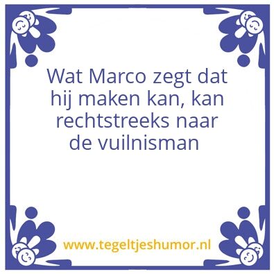 Tegeltje: Feitjes
