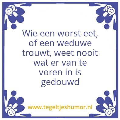 Tegeltje: Worst