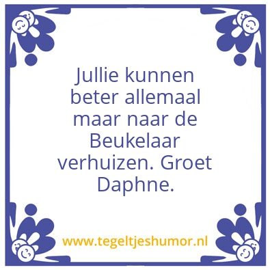 Tegeltje: Beukelaar