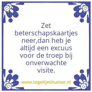 Tegeltje: Beterschapstroep