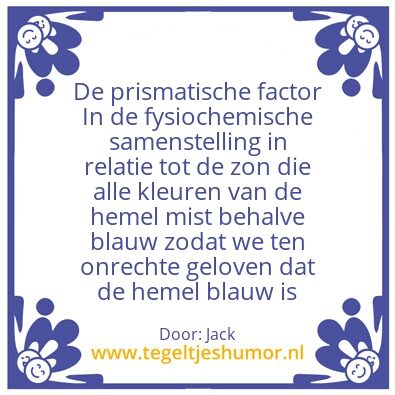 Tegeltje: Blauwe hemel