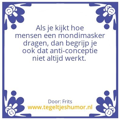 Tegeltje: Corona