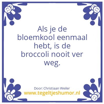 Tegeltje: Broccoli