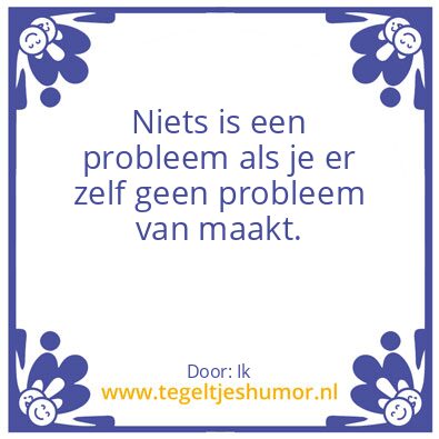 Tegeltje: Probleem