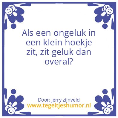 Tegeltje: ongeluk