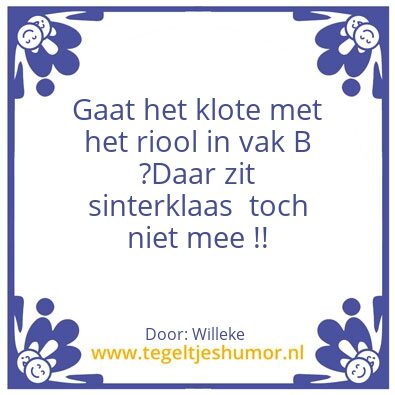 Tegeltje: Sinterklaas