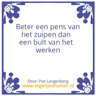 Tegeltje: daarom