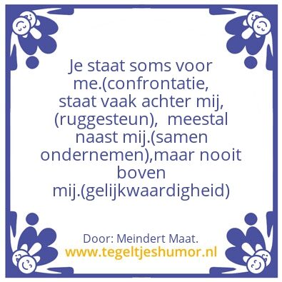 Tegeltje: Vriend.