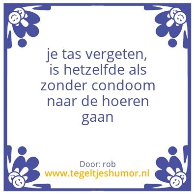 Tegeltje: tas