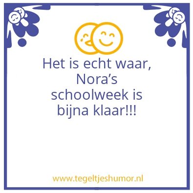 Tegeltje: Nora