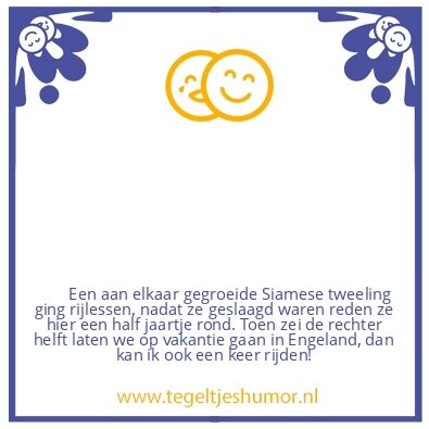 Tegeltje: Siamese tweeling