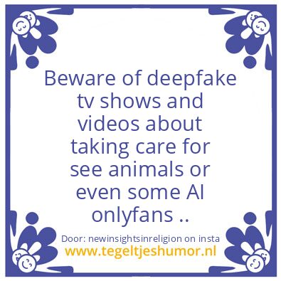 Tegeltje: Beware !