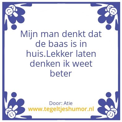 Tegeltje: Baas