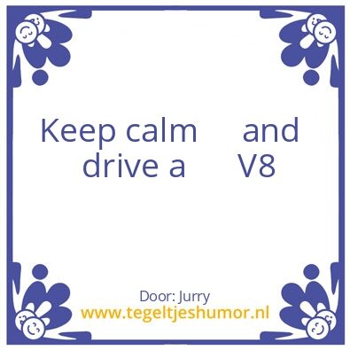 Tegeltje: V8