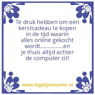 Tegeltje: kerst