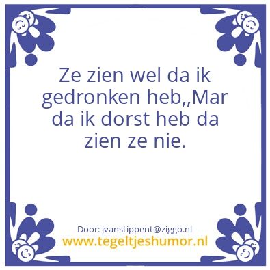 Tegeltje: dorst 2