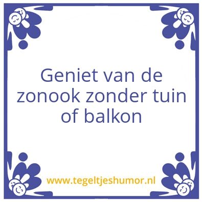 Tegeltje: Zon