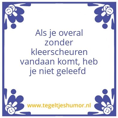 Tegeltje: Scheuren