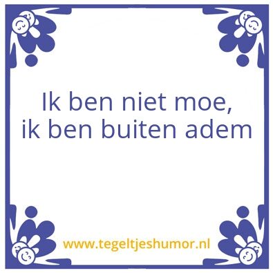 Tegeltje: Moe