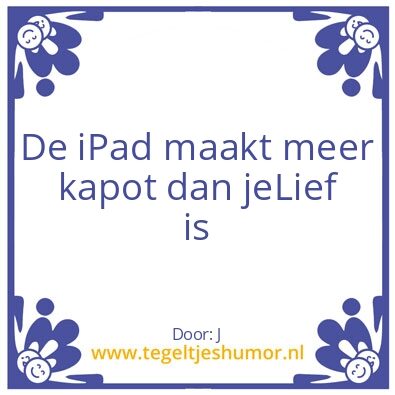 Tegeltje: Ipad
