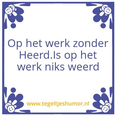 Tegeltje: Heerd