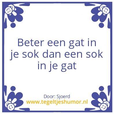Tegeltje: Sok