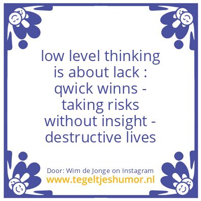 Tegeltje: Thinking level 1