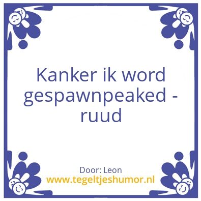 Tegeltje: Kanker