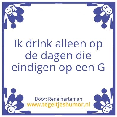 Tegeltje: dorst