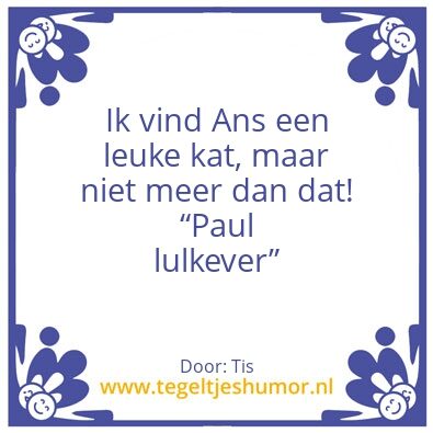 Tegeltje: Mop