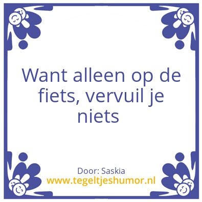 Tegeltje: Fiets