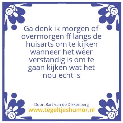 Tegeltje: Mand