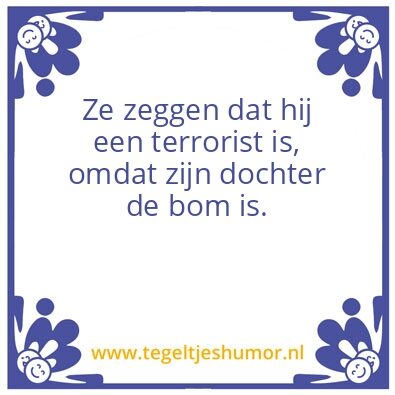 Tegeltje: De bom