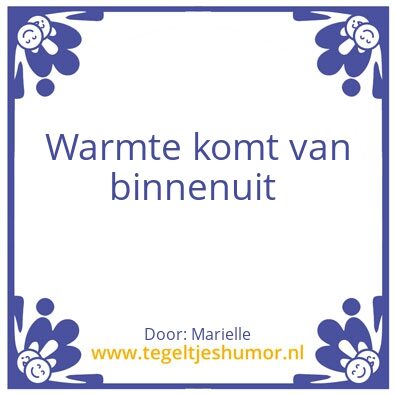 Tegeltje: Warmte