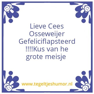 Tegeltje: Cees